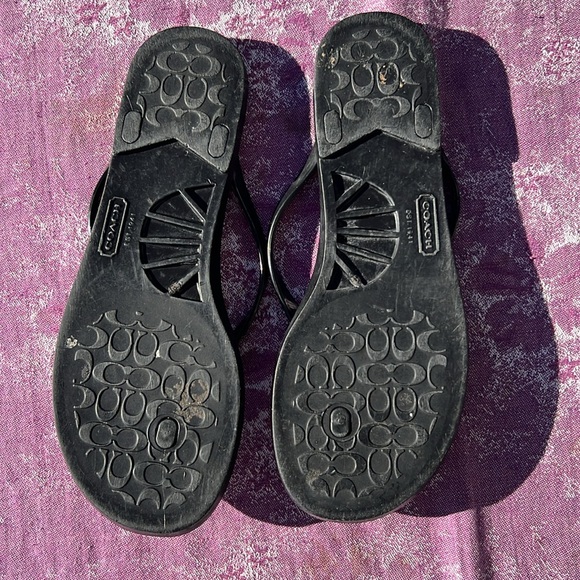 Coach Black Flip Flops, women’s size 9B - Picture 5 of 7